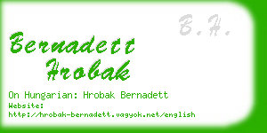 bernadett hrobak business card